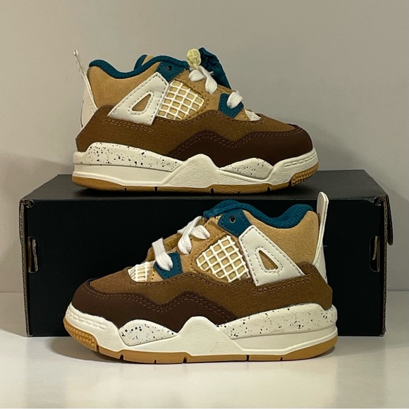 ❌SOLD❌[BRAND NEW] AIR JORDAN 4 RETRO CACAO WOW TODDLER SHOES SIZE 5C SNEAKERS 🥥 - Picture 7 of 15